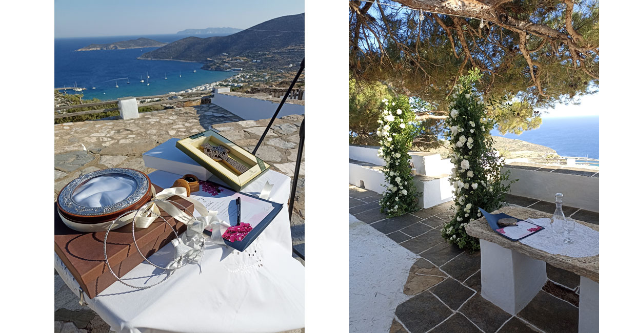 Unofficial wedding ceremony in Sifnos